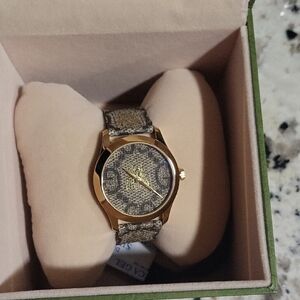 Gucci Gold and Brown Women's Watch